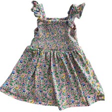 Ralph Lauren Floral Smocked Dress Pink Blue Yellow Flowers Baby Girl's Size 6M