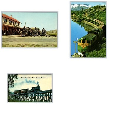 Lot of 3 Vintage Narrow Gauge Postcards Train