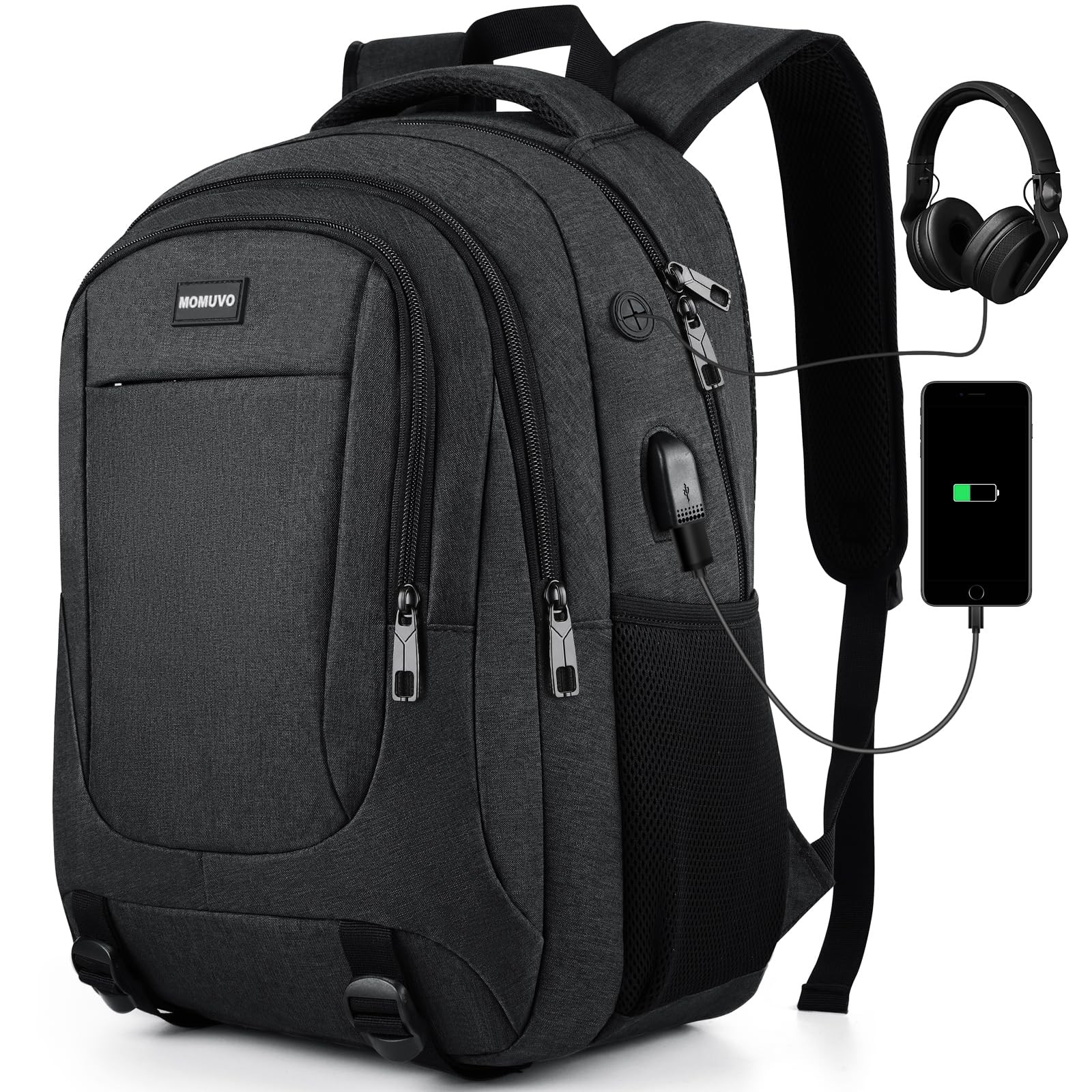 Durable Water-Resistant School Backpack for Men Women Teens Boys Girls