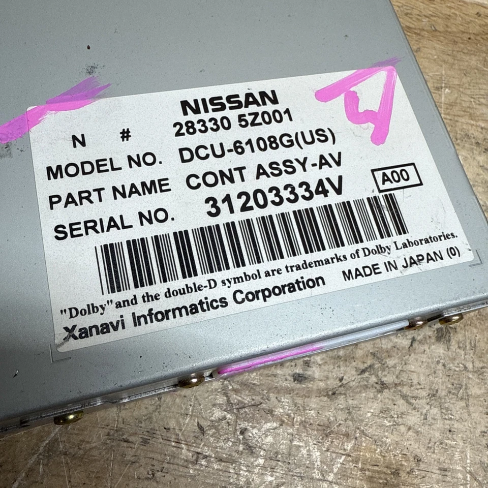 ☆Genuine OeM☆04-05 Nissan Armada Infiniti QX56 GPS Navigation Module 28330-5Z001 Foto 2 de 4