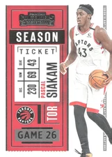 Pascal Siakam 2020-21 Panini Contenders #86 Toronto Raptors