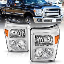 Headlights For 2011-2016 Ford F250 F350 F450 F550 Super Duty Sd Chrome Set