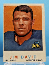 1959 Topps #143 - Jim David - Detroit Lions - Very Good