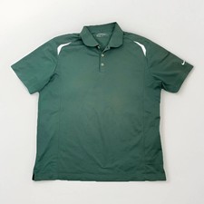 Vintage Nike Golf Polo Shirt Embroidered Logo Navy Green Men s XL Dri Fit