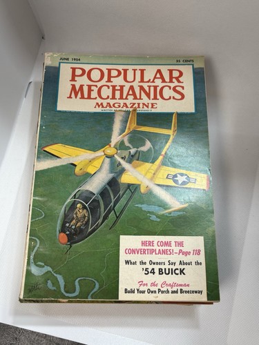 POPULAR MECHANICS MAGAZINE 1954 NINE (9) vintage Paperback Cars, Boat, Air, Home - Picture 6 of 10