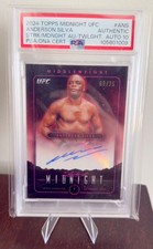 Anderson Silva 2024 Topps UFC Stroke of Midnight Autograph /75 PSA AUTO 10 UFC