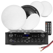 2-Zone Multi Room Ceiling Speaker System PV220BT Bluetooth Amplifier & 4x NCSS5B