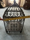 Wrought Iron Metal Lidded Cloche Plant Holder Garden Art Decor Or Bird Cage — photo 4