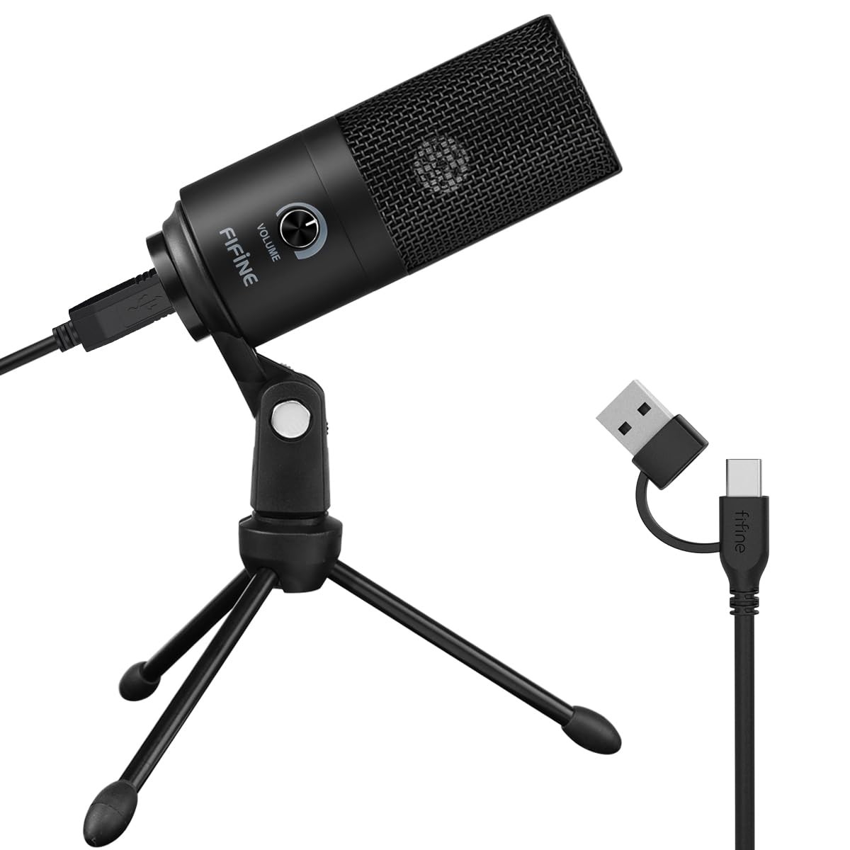 FIFINE K669B USB Microphone, Condenser Recording Mic for Vocals, Meeting