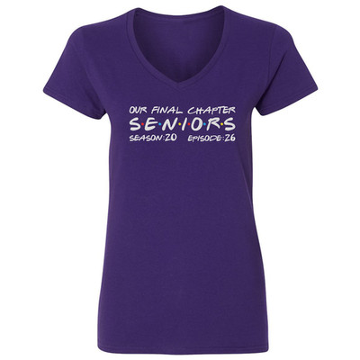 Final Chapter Seniors Class Of 2026 Funny Friend Ladies' V-Neck Tshirt