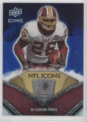 2008 Upper Deck Icons NFL Icons Rainbow Blue 90/250 Clinton Portis #NFL14 0af