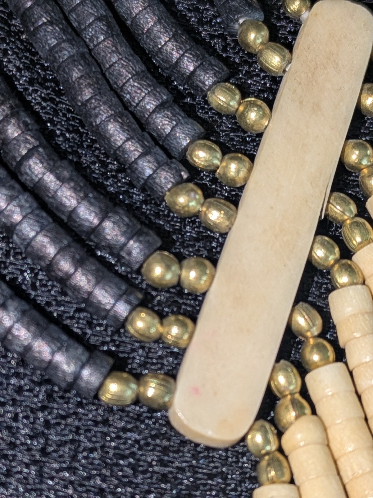 Native American Choker Bib Statement Necklace Bon… - image 8