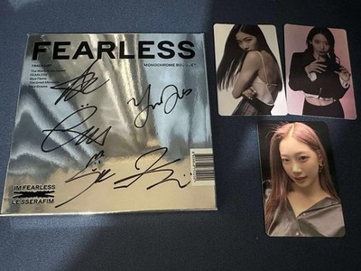 With pob) LE SSERAFIM OFFICIAL AUTOGRAPH SIGNED FEARLESS ALBUM | eBay