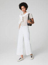 BIG SALE SPANXshape  Original EveryWear Cropped Wide Leg Jeans, Chalk