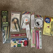 Lot of Knitting Needles Metal, plastic, bamboo- clover, knitters pride and more