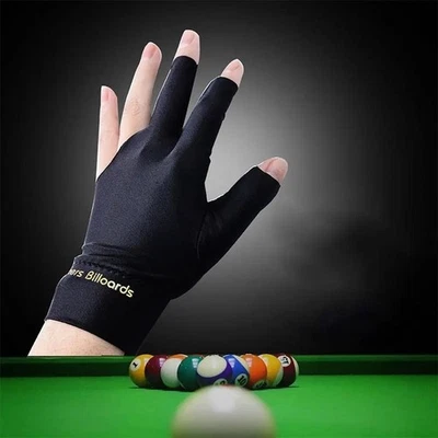 Spandex Snooker Billiard Cue Gloves Pool Left Hand Open Three Finger Glove FT - Image 1 of 4