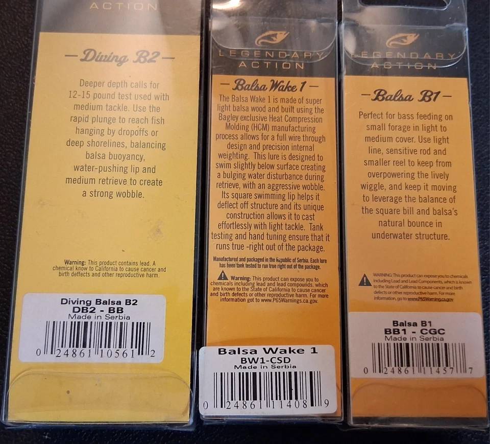 Lote de 2 señuelos de pesca Bagley Balsa Shad 08 Foto 2 de 4