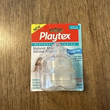 Playtex Round Top Silicone Nipples 0-12 Months Medium Flow 1999