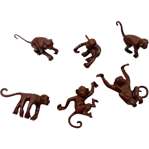 6 Pc Vtg Marx Super Circus Performing Monkey Figures Big Top Zoo Acrobat Playset