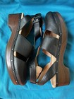 Vionic Faye Black Leather T-Strap Platform Clogs Stud Sandals 18235 Wm 11  42 Ex — photo 7