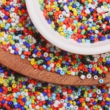 1000/500PCS Glass Colorful Beads 2/3/4mm For Bracelet Pendant Jewelry Making  