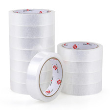 Clear Tape, 1 Inch X 164 Ft, Transparent Tape Refills, 3" Core Big Roll Statione