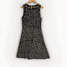 Lauren by Ralph Lauren Black & White Pattern Sleeveless Dress 12