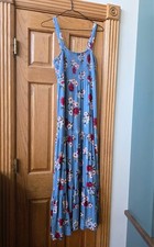 LOFT Blue Floral Tiered Maxi Dress Size Small