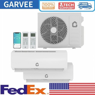  18000 BTU Dual Zone Mini Split Air Conditioner Ductless Heat Pump 9000+9000BTU