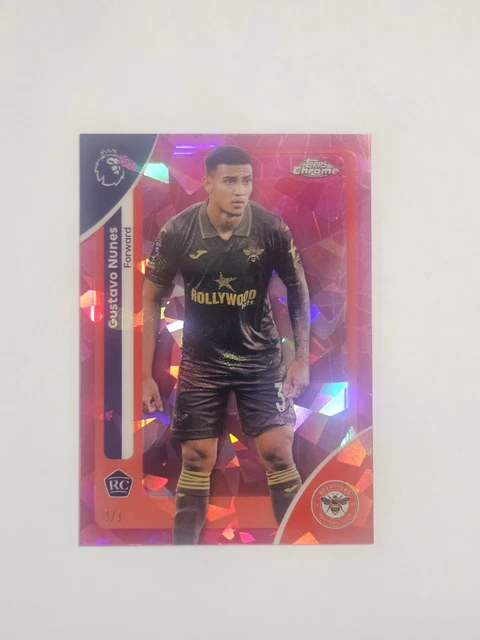 Gustavo Nunes Rookie 2026 Topps Sapphire Premier League Padparadscha 1/1
