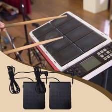 2 Pieces Electronic Drum Pedal Foot Pedal Professional Lightweight Portable for