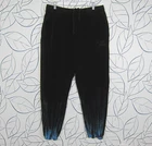 Teddy Fresh Black & Blue Tie Dye Velour Joggers Sweatpants Men's Size L