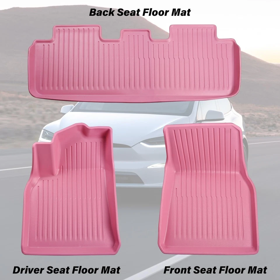 Tapetes automotivos compatíveis com Tesla Model Y 5 lugares 2020-2024, todos com... - Imagem 3 de 4