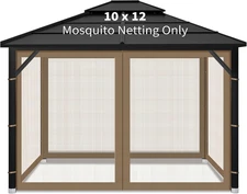 Gazebo Replacement Mosquito Netting Outdoor Universal Gazebo Canopy 4-Panels Scr
