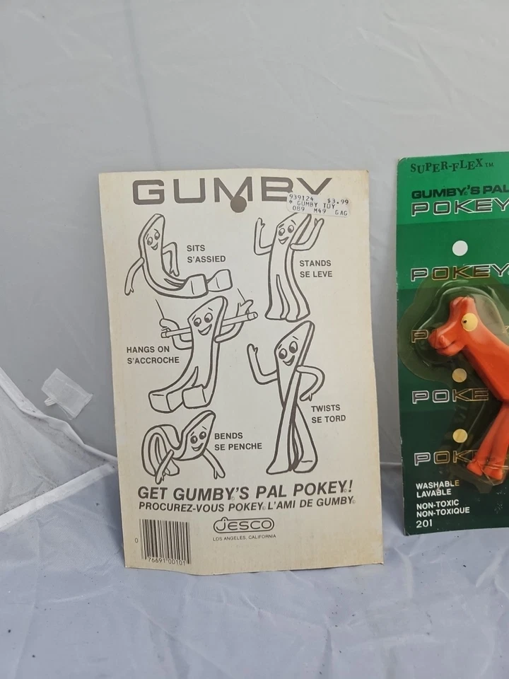 vintage 1980s Super-Flex Gumby & Pokey Jesco brand new in the package - Image 3 of 4