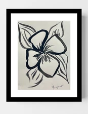 GUAJARDO Original Neo Expressionism Wild Violet 12X9 Paper Signed Art