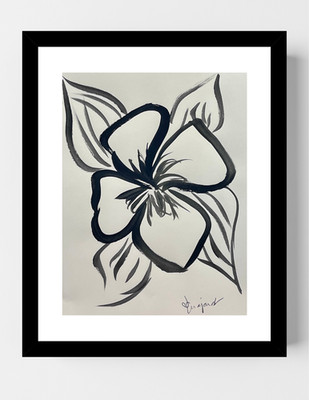 GUAJARDO Original Neo Expressionism Wild Violet 12X9 Paper Signed Art
