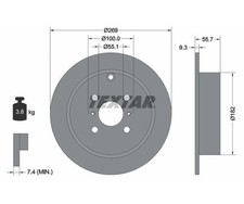 Disque de frein Toyota PRIUS