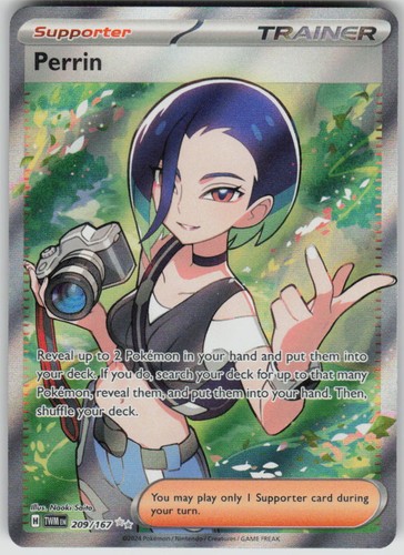 Pokemon Perrin 209/167 Twilight Masquerade Holofoil Ultra Rare NM