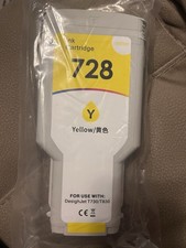 DesignJet 728 Yellow Ink Cartridge Compatible for HP T730, T830 Printers 300ml
