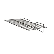Econoco EBL/2412 Black Straight Wire Shelf For Slatwall (Pack of 6)