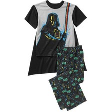 NEW Toddler Boys Star Wars License 2 Piece Poly Jersey Cape Pajama Set SZ 4/5