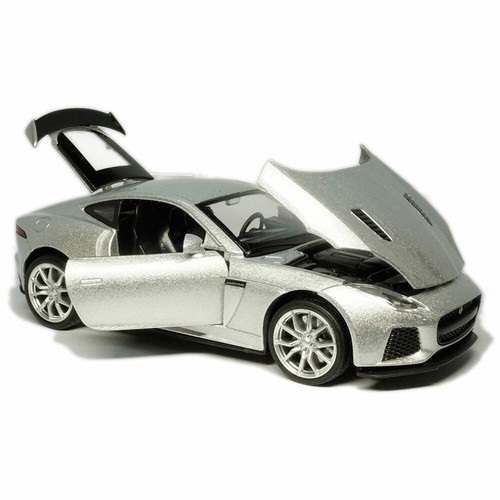 Jaguar F-Type 1:32 Scale Model Car Diecast Toy Vehicle Collection Gift Silver - Picture 4 of 12