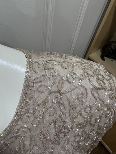 Vestido SCALA Pura Seda Cuentas Vestido Formal Chaqueta Adjunta Talla M Nuevo con Etiquetas Se Ajusta a Pequeño - Imagen 9 de 24