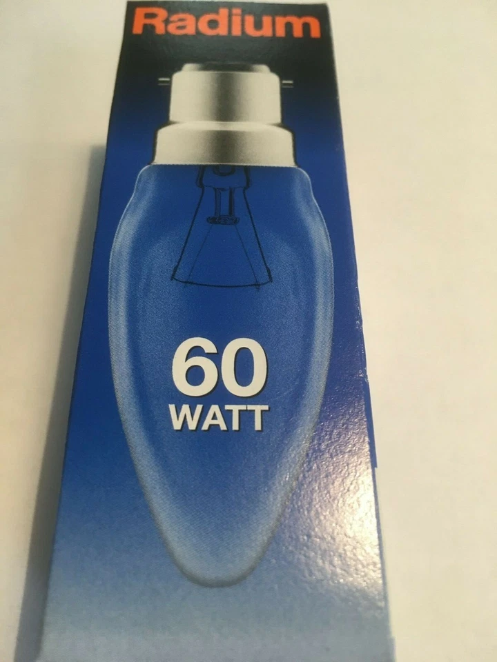 OSRAM/RADIUM Klassische KERZENLAMPE B22 60W 240V KLAR Glühlampe Birne Licht - Bild 2 von 2