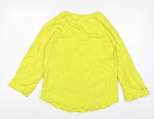 Per Una Womens Yellow Cotton Pullover Sweatshirt Size 10 Pullover - Picture 2 of 10