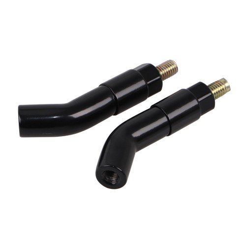Pair Black Mirror Stem Extenders For Harley Touring Dyna Softail Sportster V-Rod - Picture 7 of 12