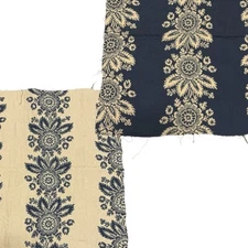 Pierre Deux French Country Fabric blue Reversible OOAK Piece 14”x17