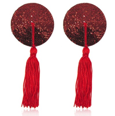 Cache Tetons Femme Kissa Nippies Cache Tétons Covers Bijou De Seins Autocollant Nipple Mamelon Dentelle (Coeur Rouge Soutien Gorge Adhesif