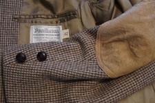 Pendleton High Grade Western Wear Wool Tweed Suede Elbow Shoulder Jacket Sz 42